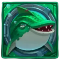 Green Shark mid-high value symbol in Razor Shark slot